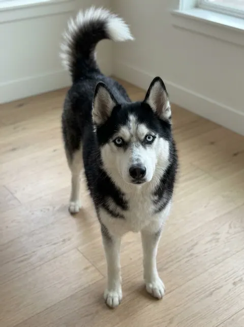 Input photo: a Siberian husky